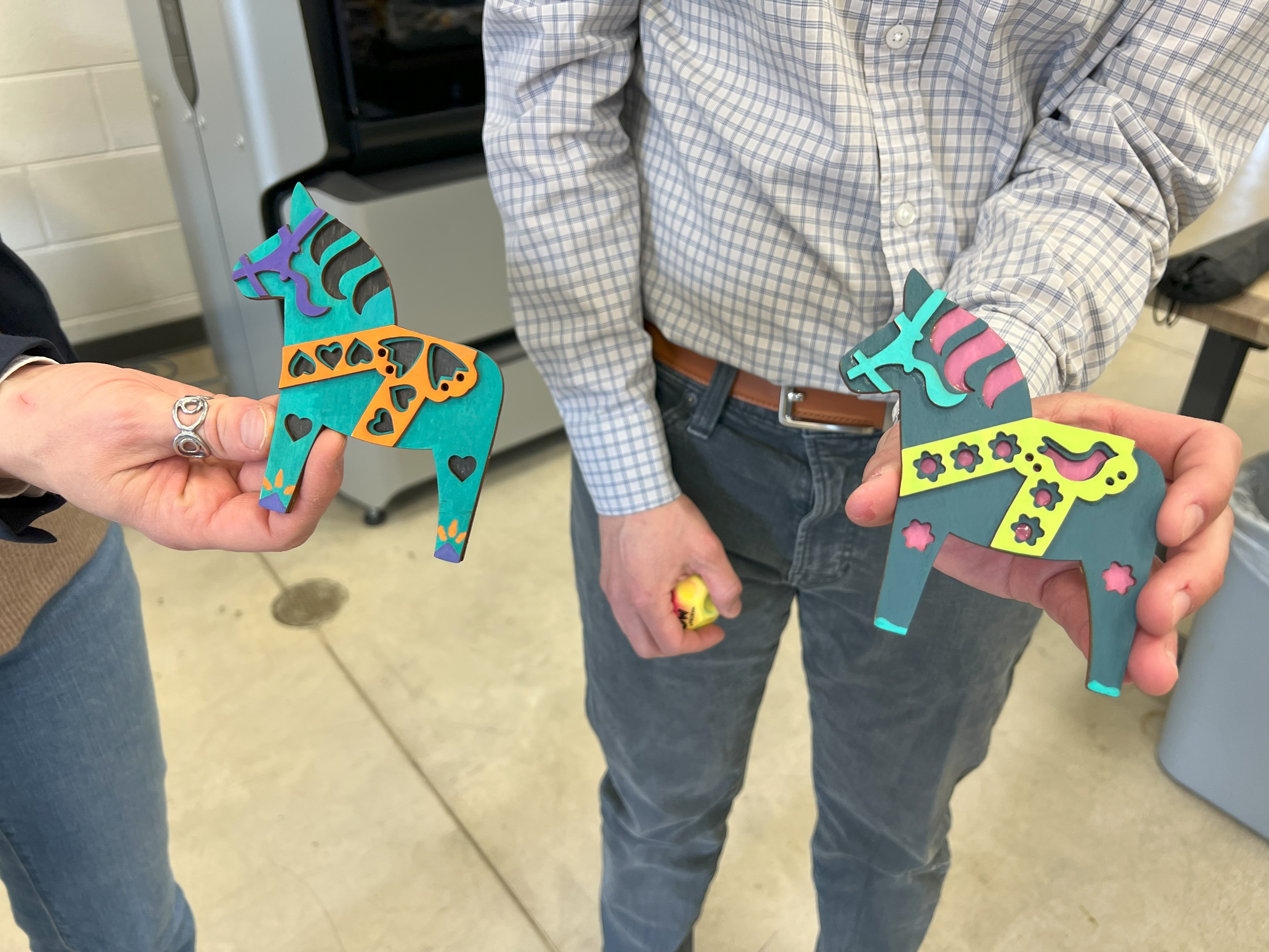 3d horses made by printer
