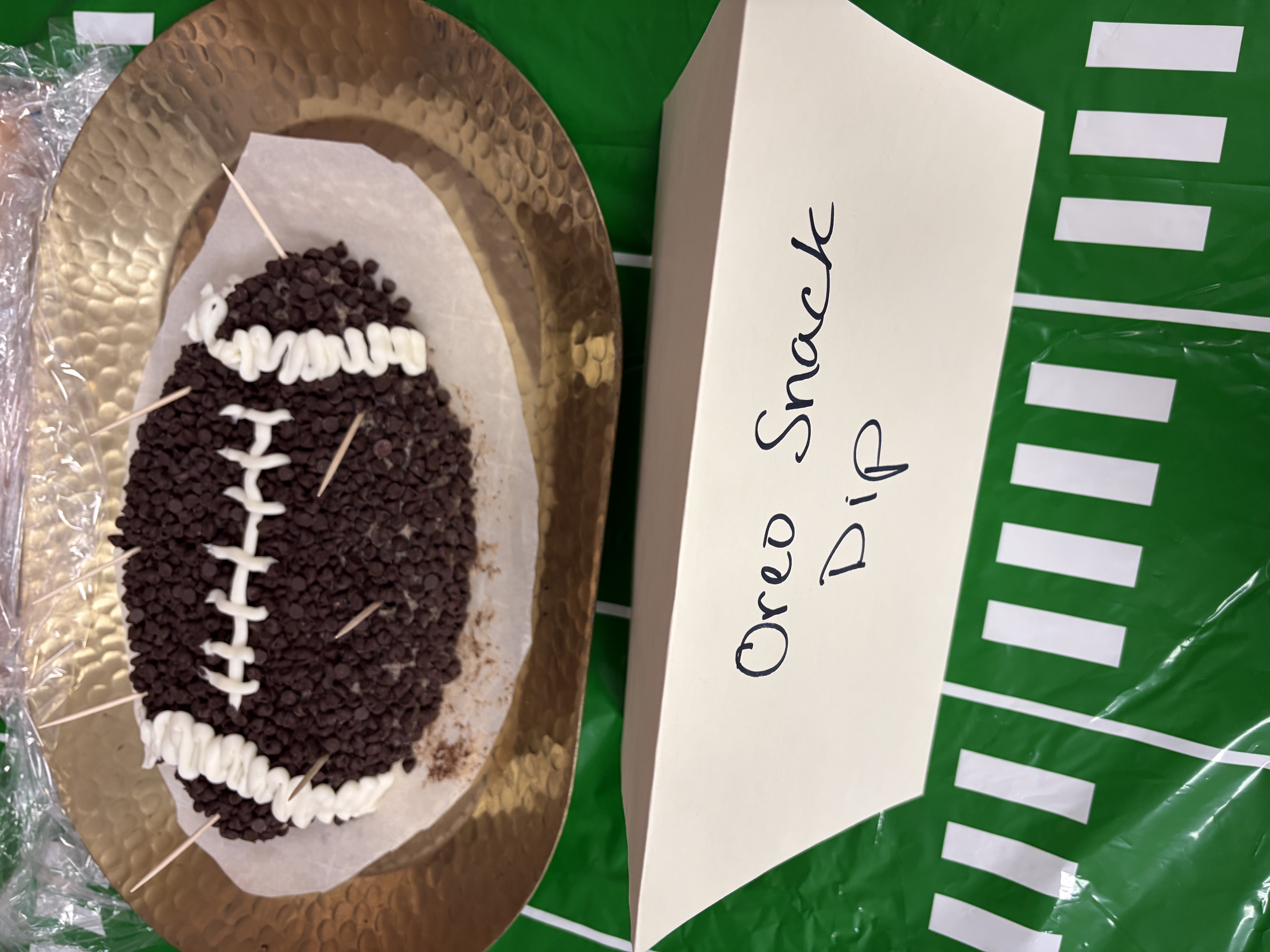 Dessert made of football