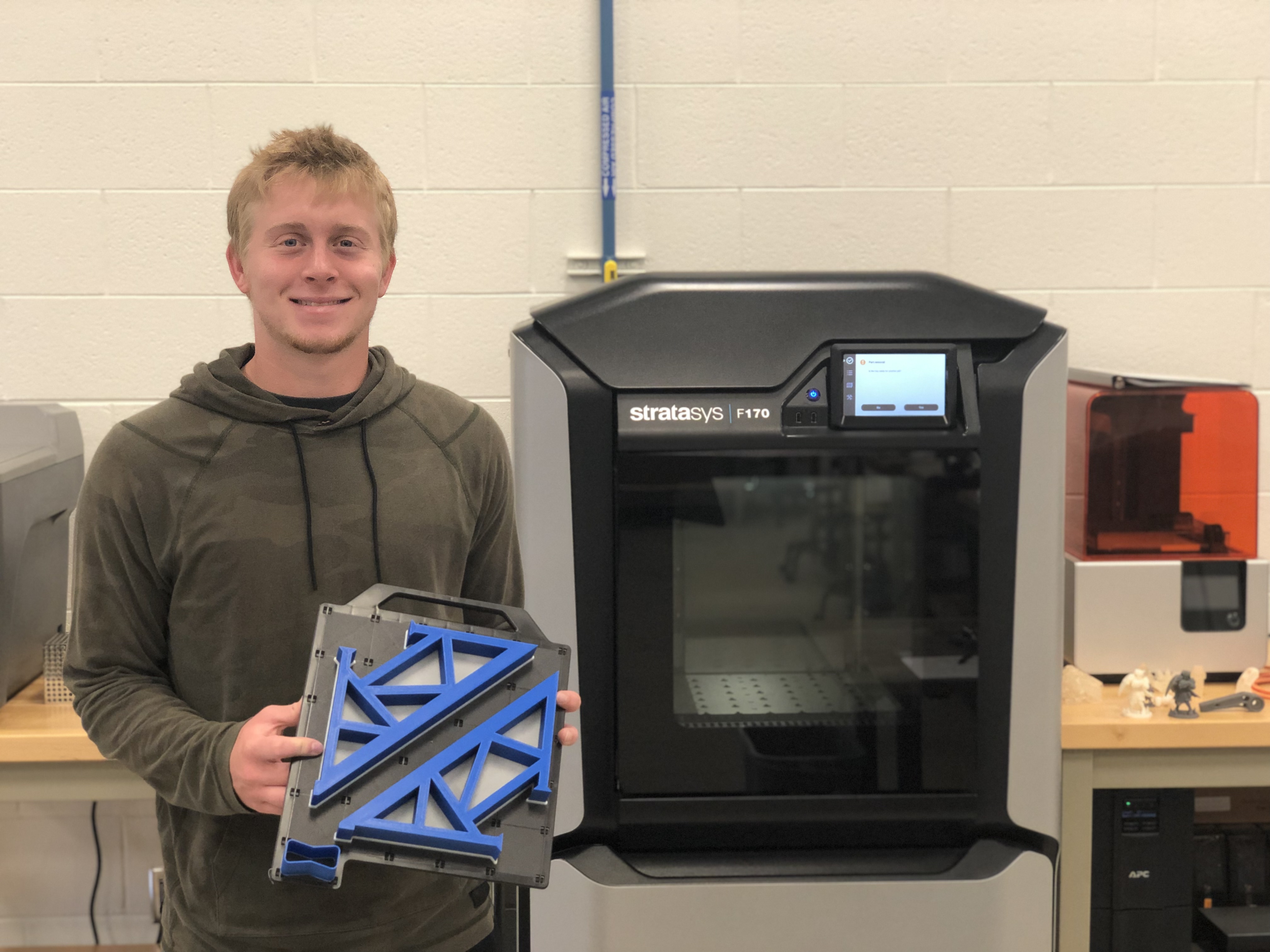 Student with project