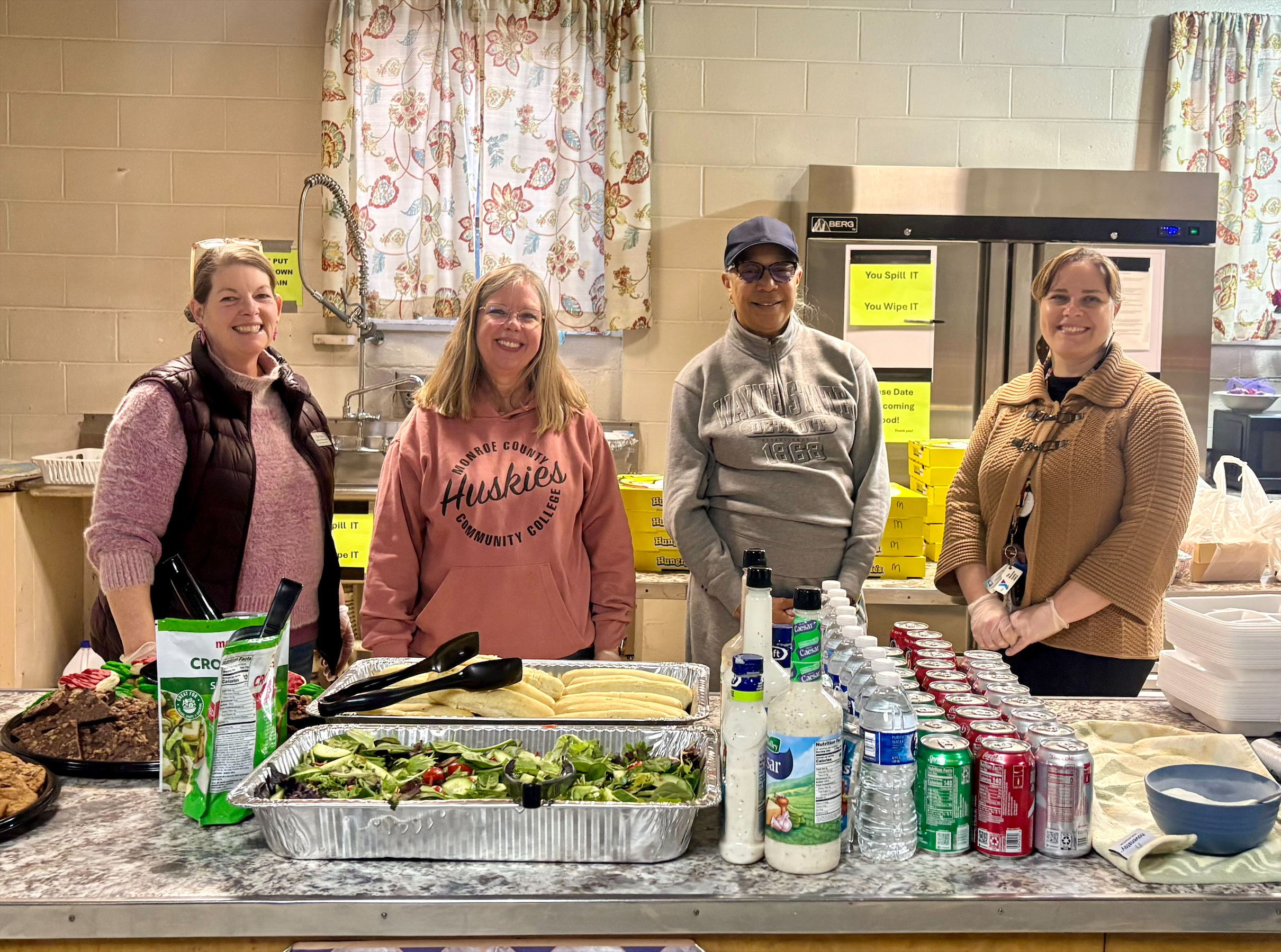 Employees Serving Food