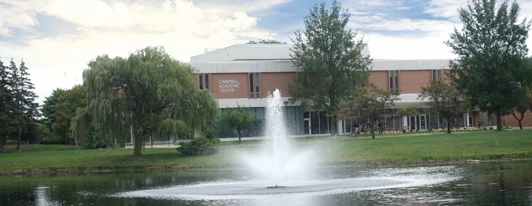 campus and pond
