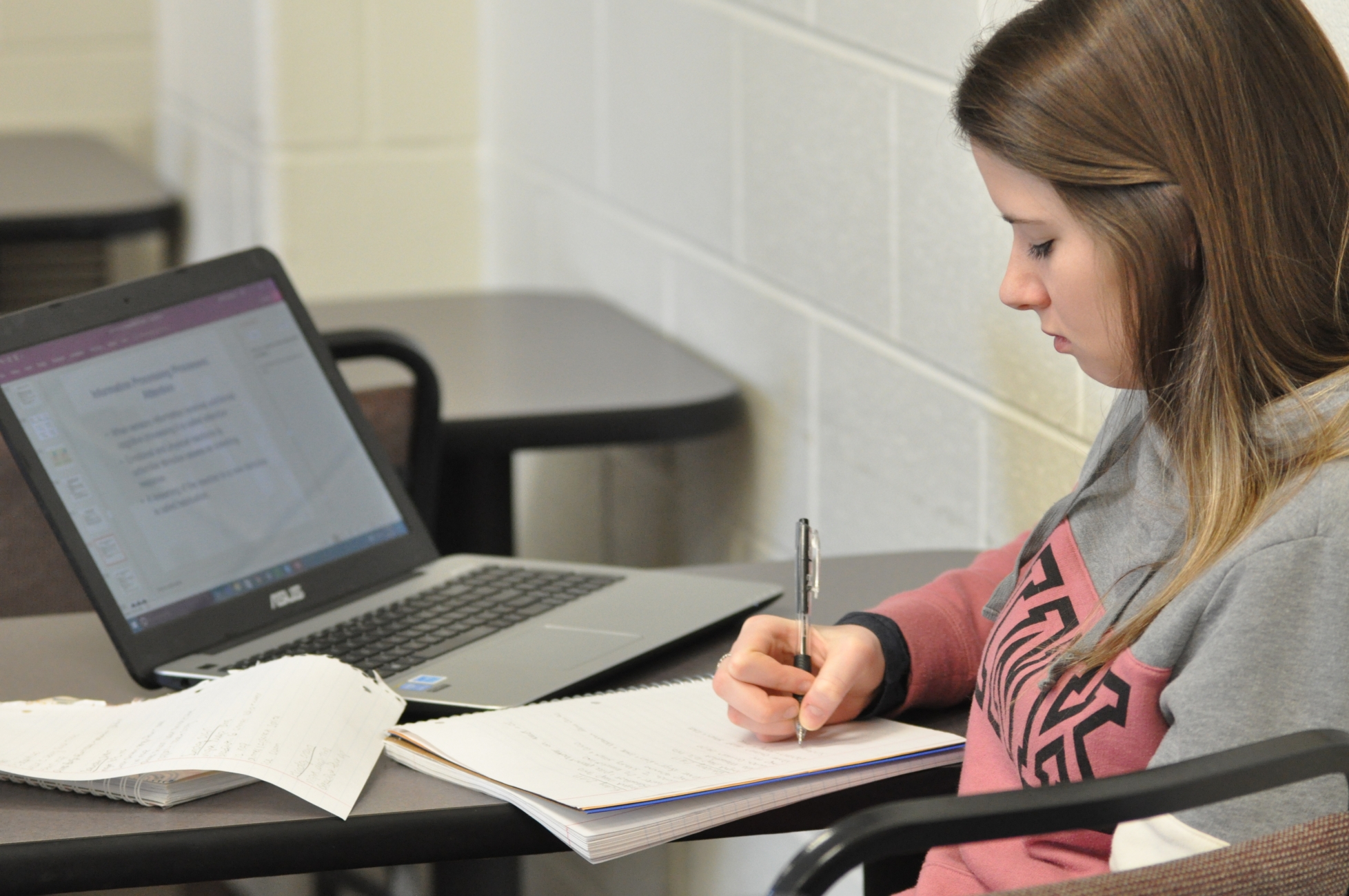 student at computer image