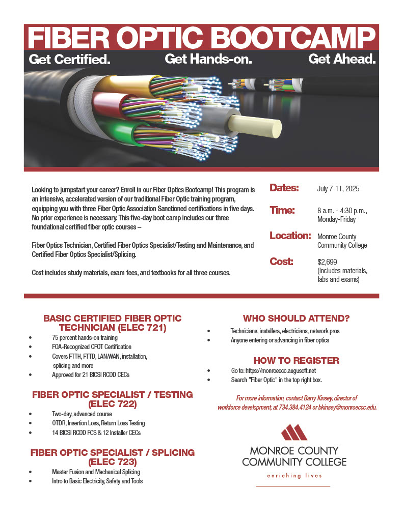 Fiber Optic Bootcamp Flyer