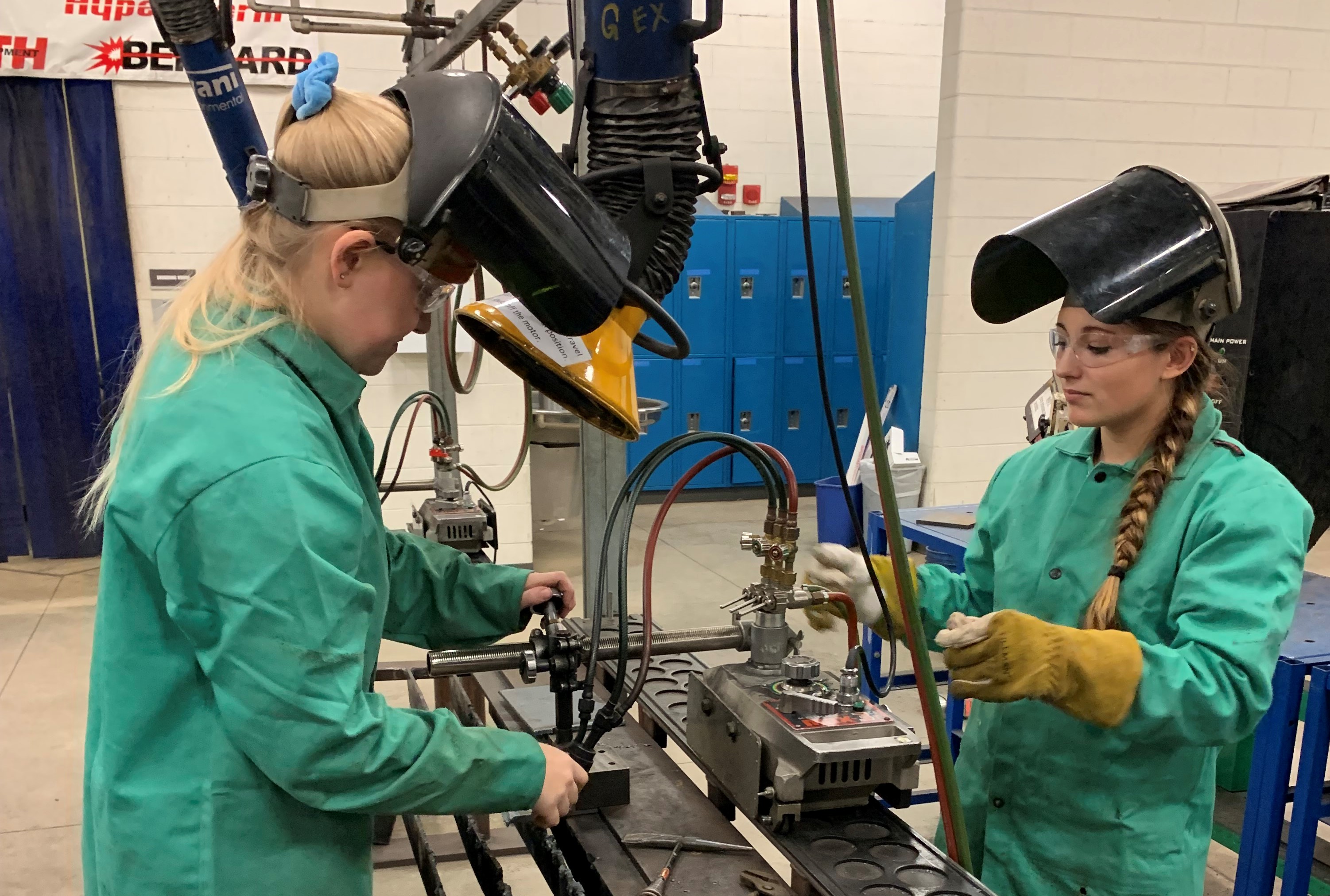 Women welding