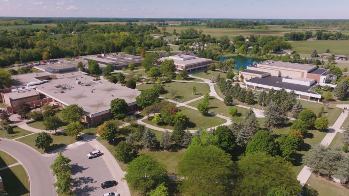 Monroe County Community College's campus on S. Raisinville Road in Monroe Township.