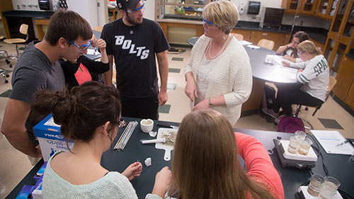 Students in lab