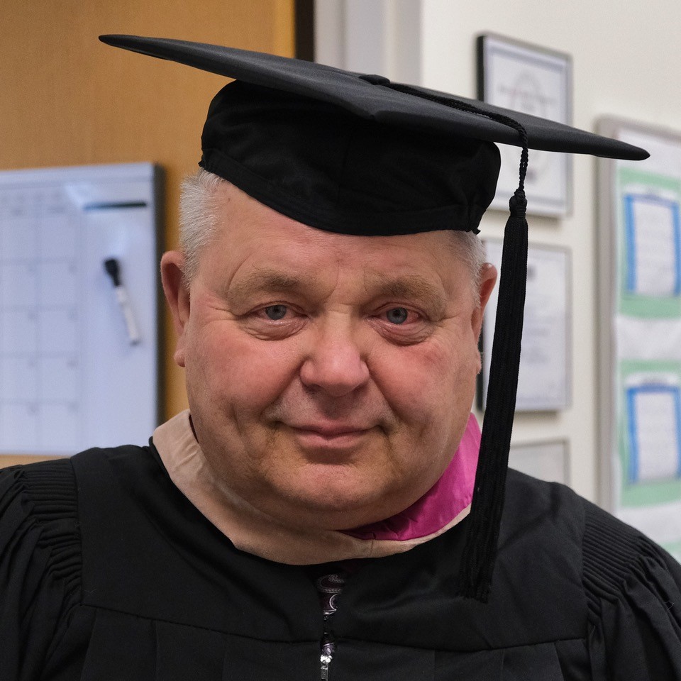 Larry Merkle, Alumnus of Year at Graduation