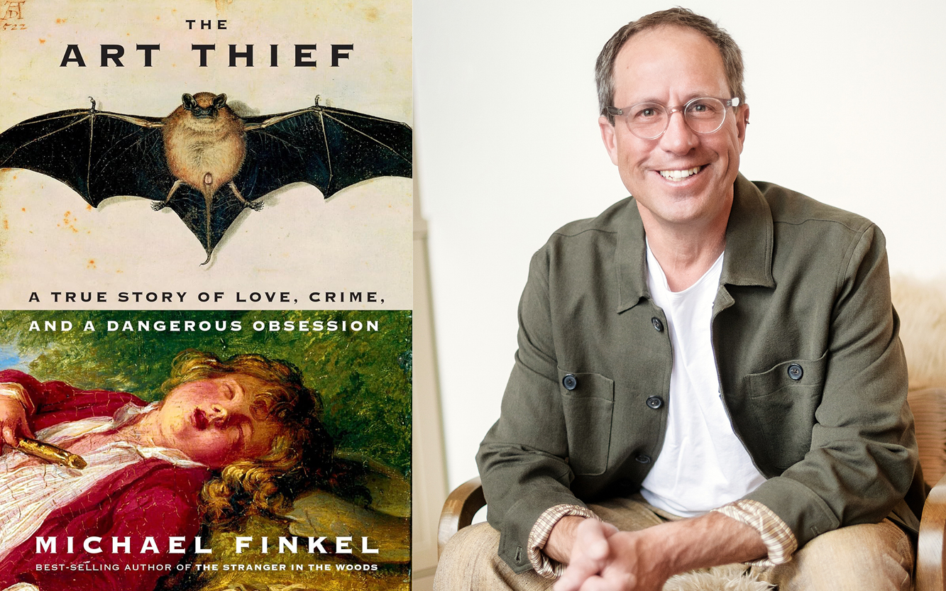 Author Michael Finkel photo and phot of book, The Art Thief
