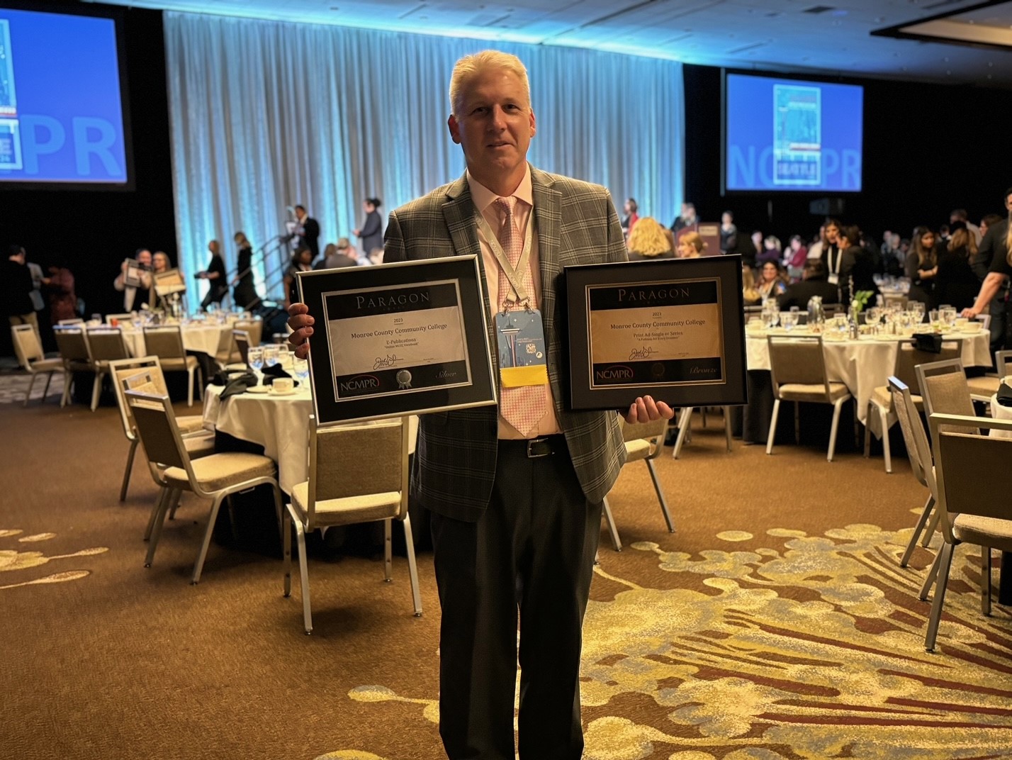 Joe Verkennes with Awards photo