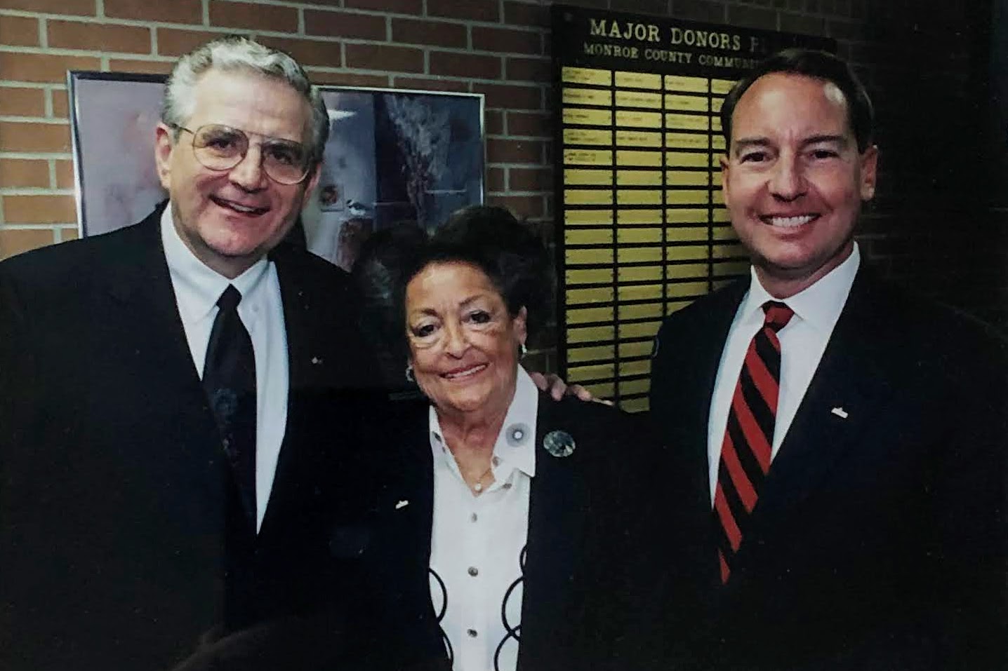 Photo of President Emeritus Gerald Welch, Shirley A. Meyer and Michael R. Meyer