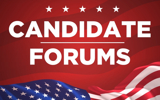 Candidate Forums Flag Graphic