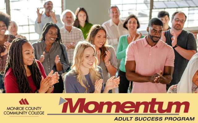 Momentum Logo with students