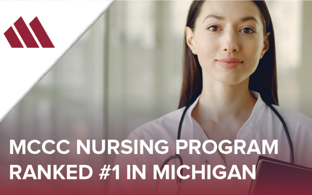 MCCC Nursing Program Ranked No. 1 in Michigan and Nurse Photo