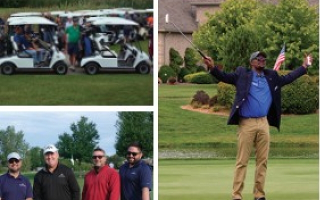 Golfers at outing