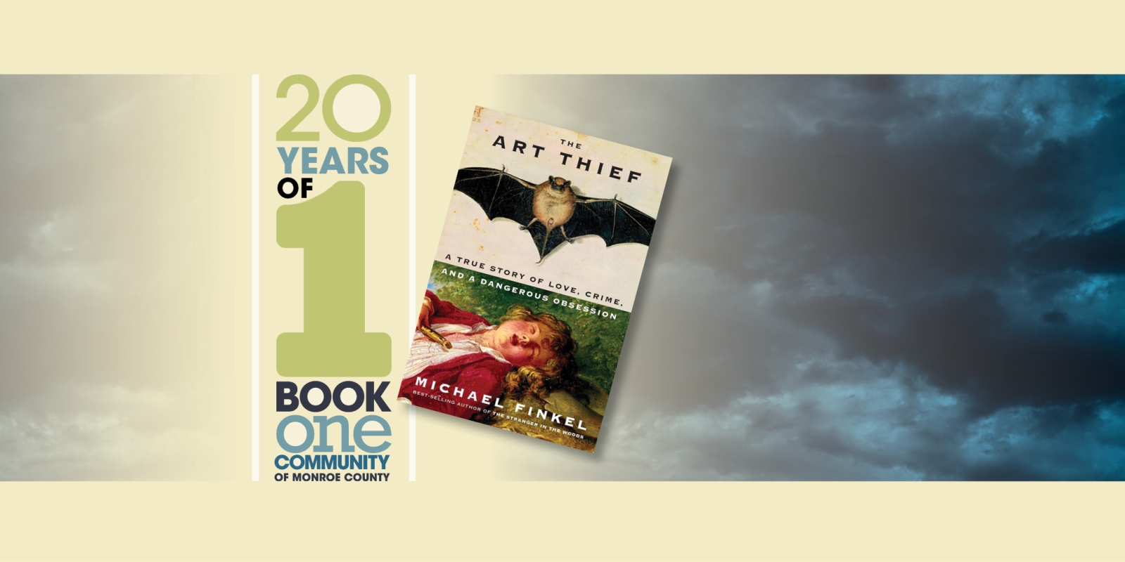 One Book One Community 20th anniversary Photo and Art Thief Book Cover