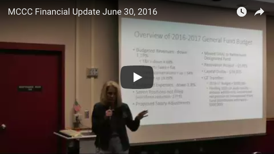 MCCC Financial update