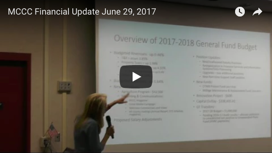 MCCC Financial update 