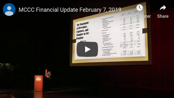 MCCC Financial Update February 7, 2019