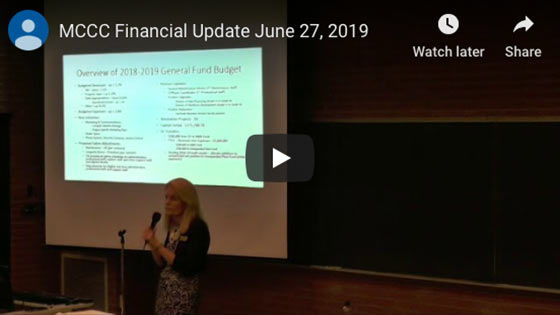 MCCC Financial Update