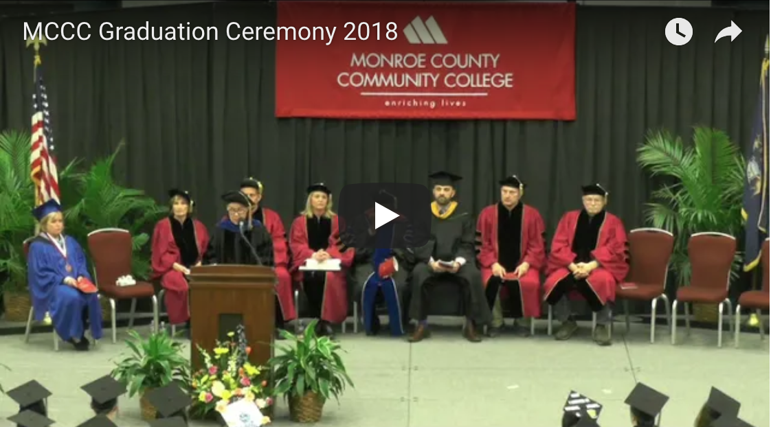 MCCC Graduation Ceremony YouTube Video