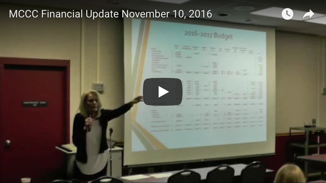 MCCC Financial Update YouTube Video